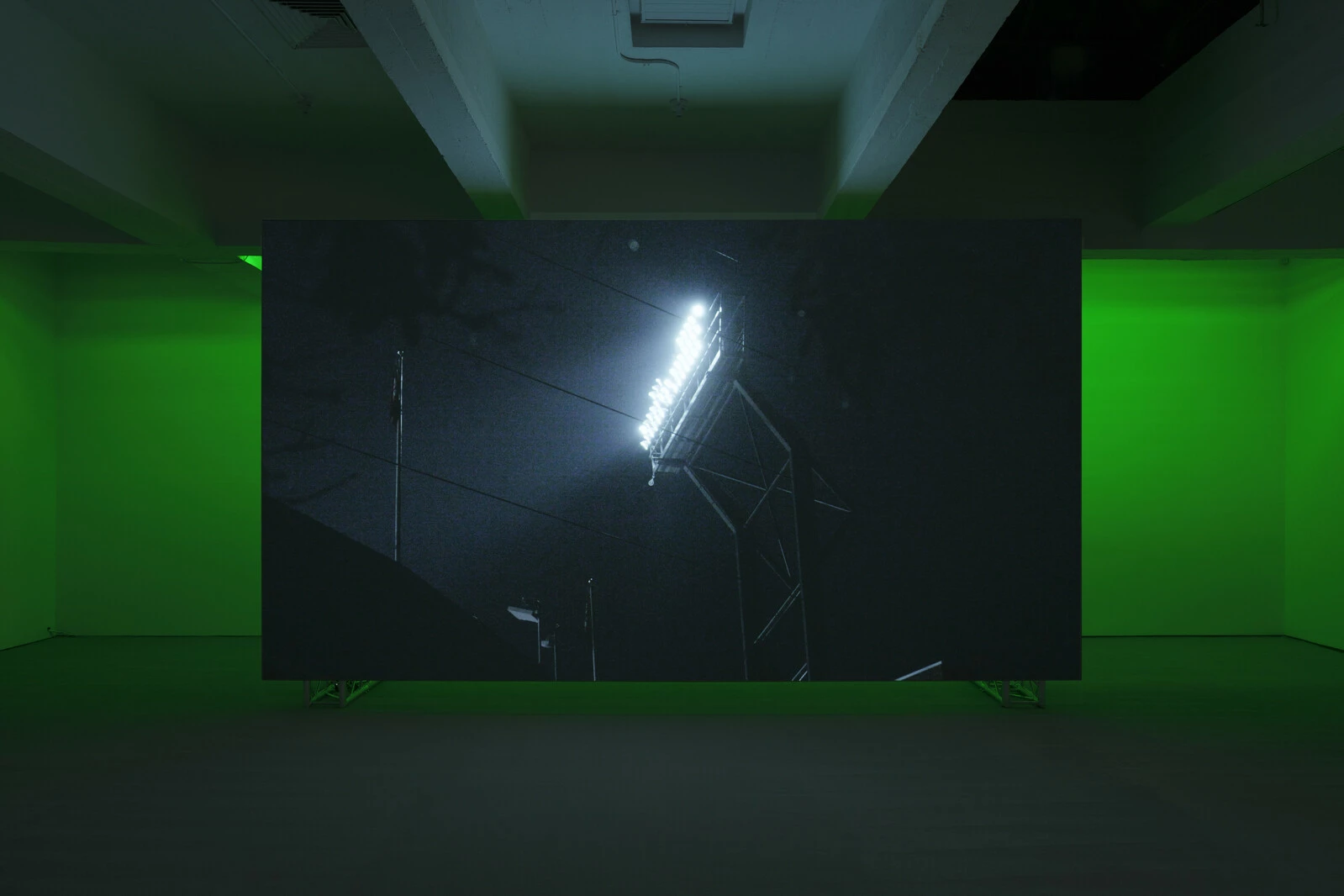Paul Pfeiffer, <em>Red Green Blue</em>, 2022. Single-channel video (color, surround sound); dimensions variable; 31 minutes, 23 seconds. Courtesy of the artist and Paula Cooper Gallery. © Paul Pfeiffer. Courtesy of the artist and Paula Cooper Gallery, New York. Installation view: Red Green Blue, Paula Cooper Gallery, New York City. November 12, 2022–January 12, 2023. Photo: Steven Probert. 2025/01/PPF_007.jpg 